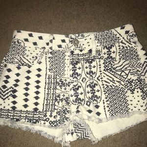 PAC sun pattern denim shorts